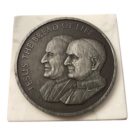 41st International Eucharistic Congress 1976 Philadelphia Medallion on Marble 3. - Picture 4 of 11